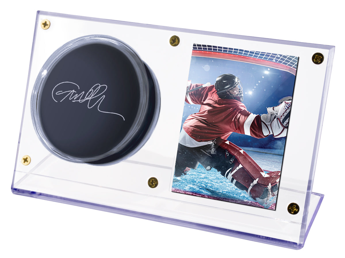 Ultra PRO: Display - Hockey Puck & Card (Clear)