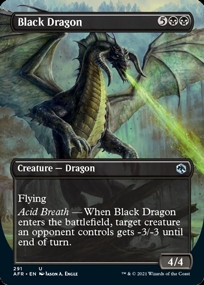 Black Dragon (Borderless Alternate Art) [Dungeons & Dragons: Adventures in the Forgotten Realms]