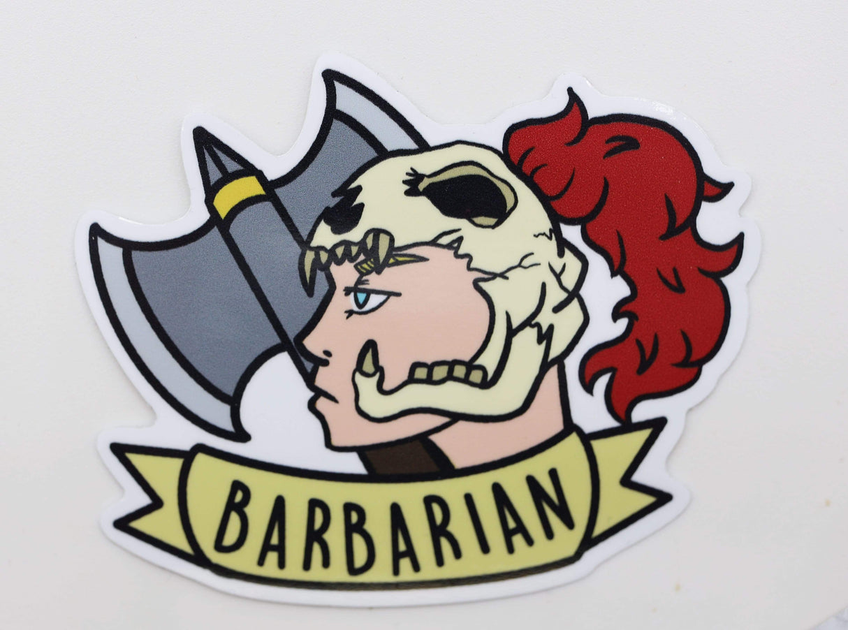 Banner Class Sticker: Barbarian