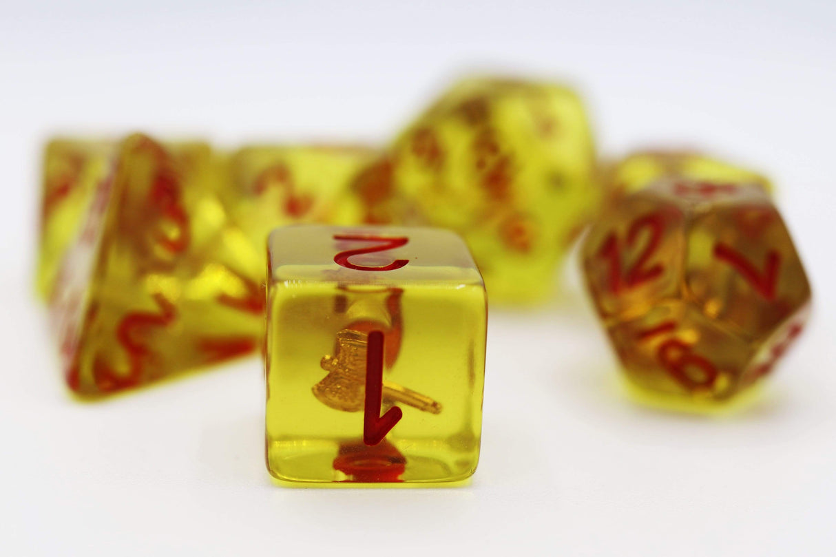 Barbarian's Axe Class RPG Dice Set