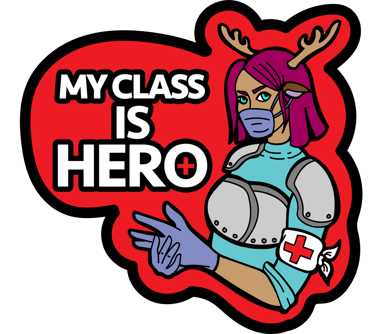 My Class Is Hero Sticker