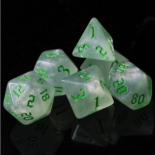 Crystal Ball Acid RPG Dice Set