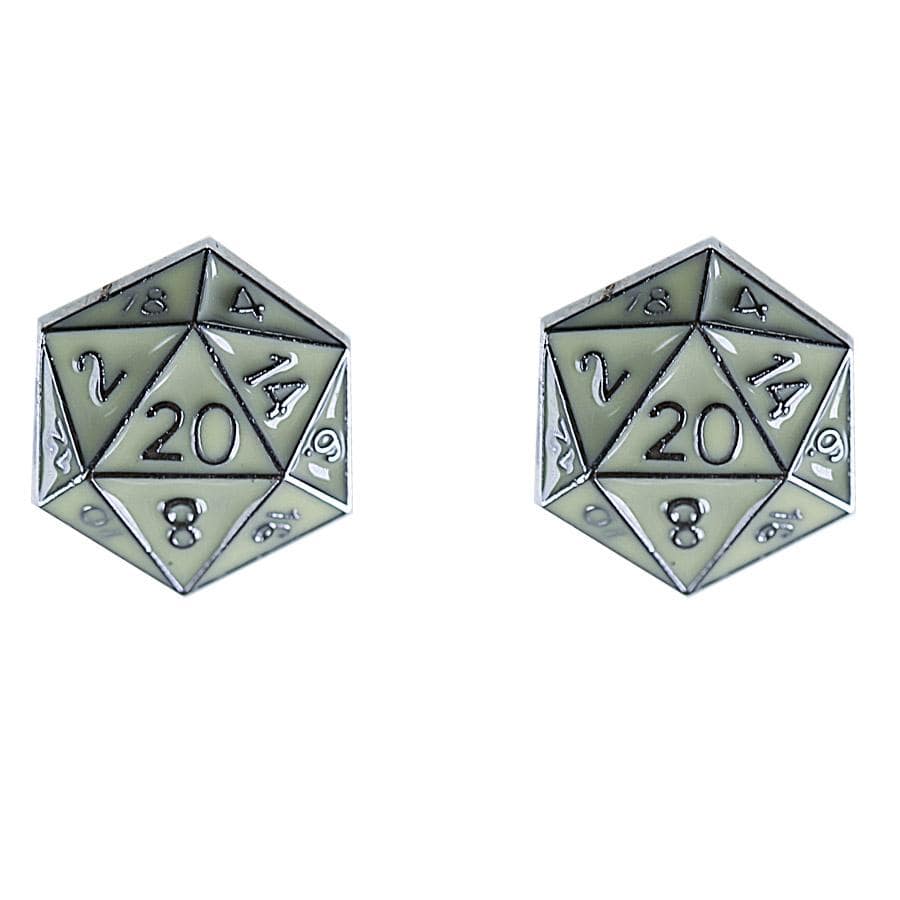 Stud Earrings: D20 (Assorted Colors)