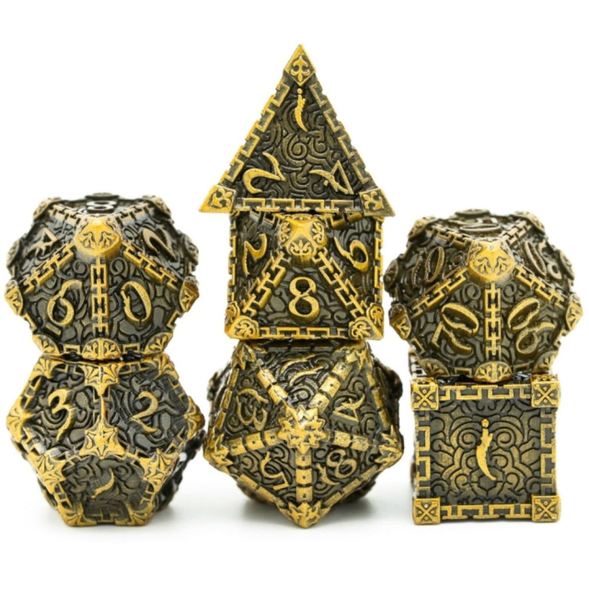 Dagger of Venom: Golden RPG Metal Dice Set