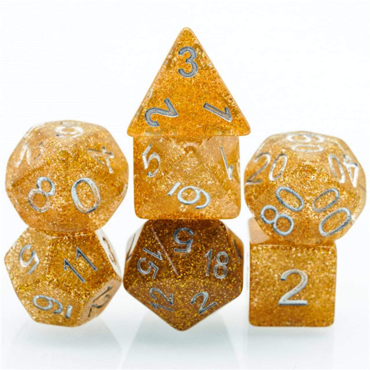Gold Disco Ball RPG Dice Set