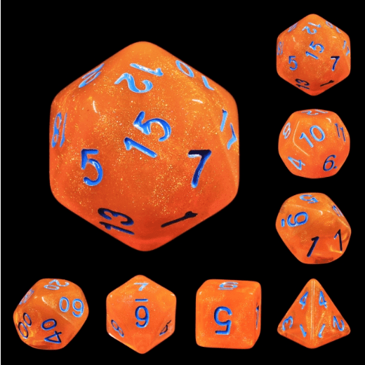 *discontinued* Pumpkin Spice RPG Dice Set