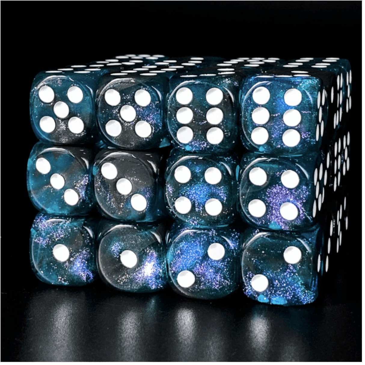 Galactic Glitter - 12 piece Pip D6's