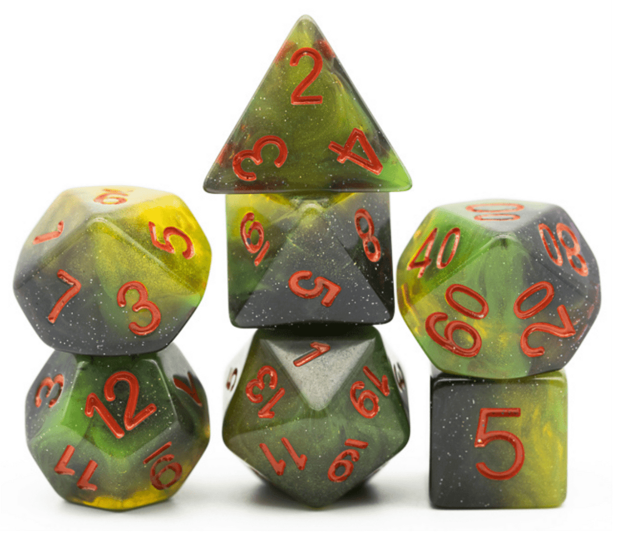 Toxic Swamp RPG Dice Set