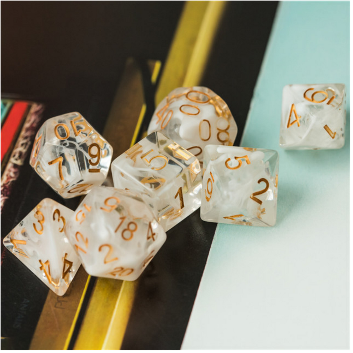 White Billows RPG Dice Set
