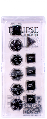 Ultra PRO: 11-Dice Set - Eclipse (Jet Black)