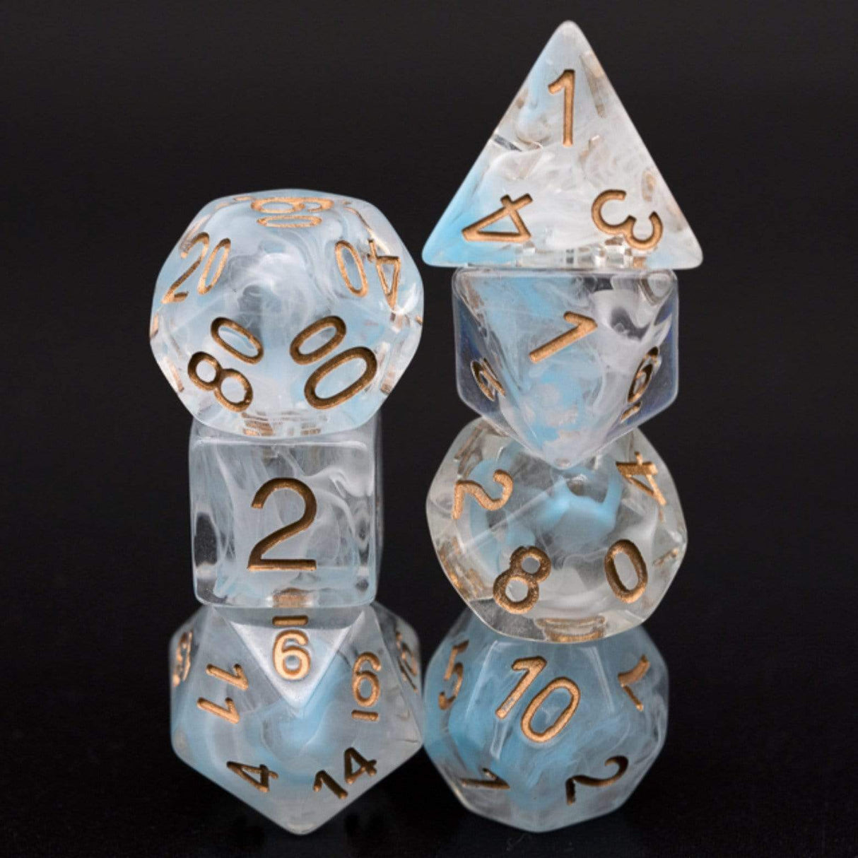 Blue Vapor RPG Dice Set