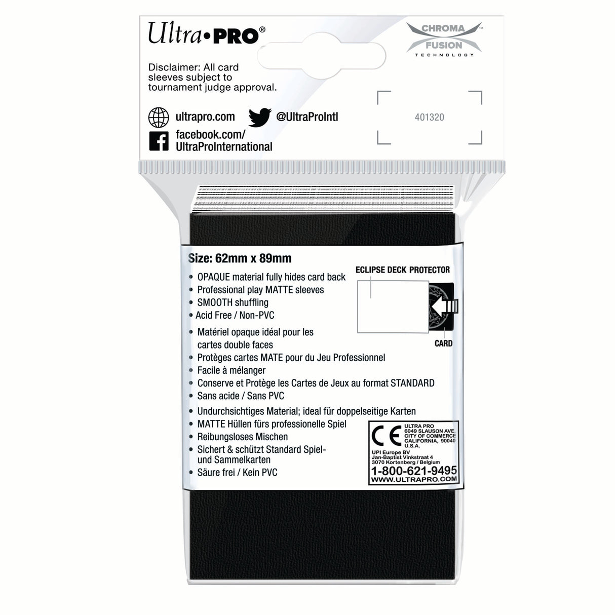Ultra PRO: Small 60ct Sleeves - Eclipse Matte (Arctic White)