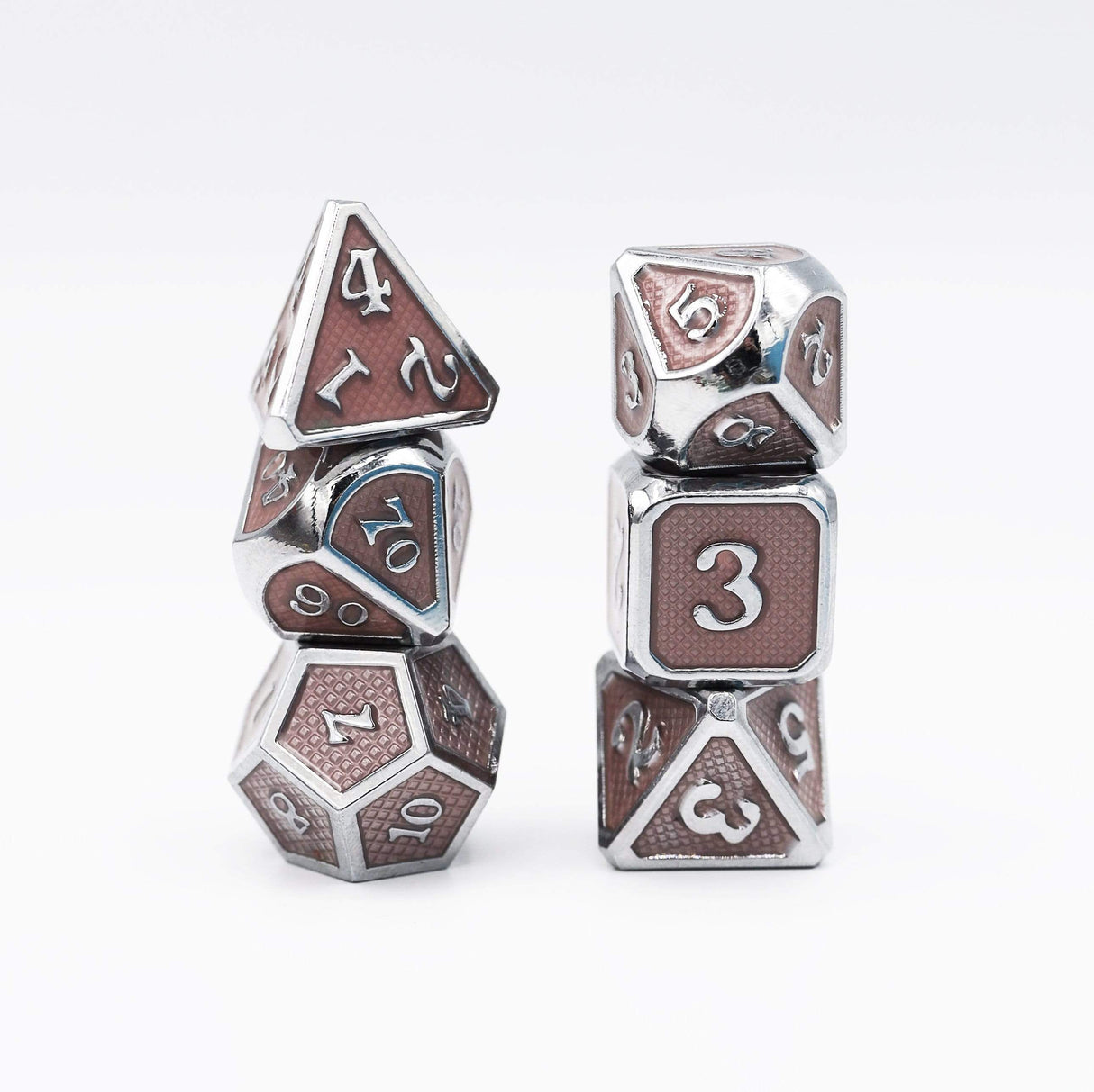 *discontinued* Champagne Mesh RPG Dice Set