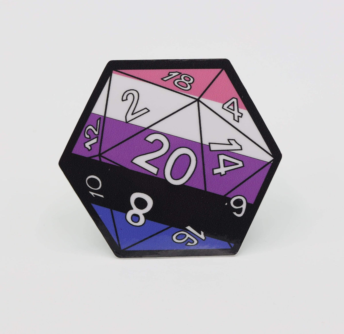D20 Sticker: Gender Fluid Pride