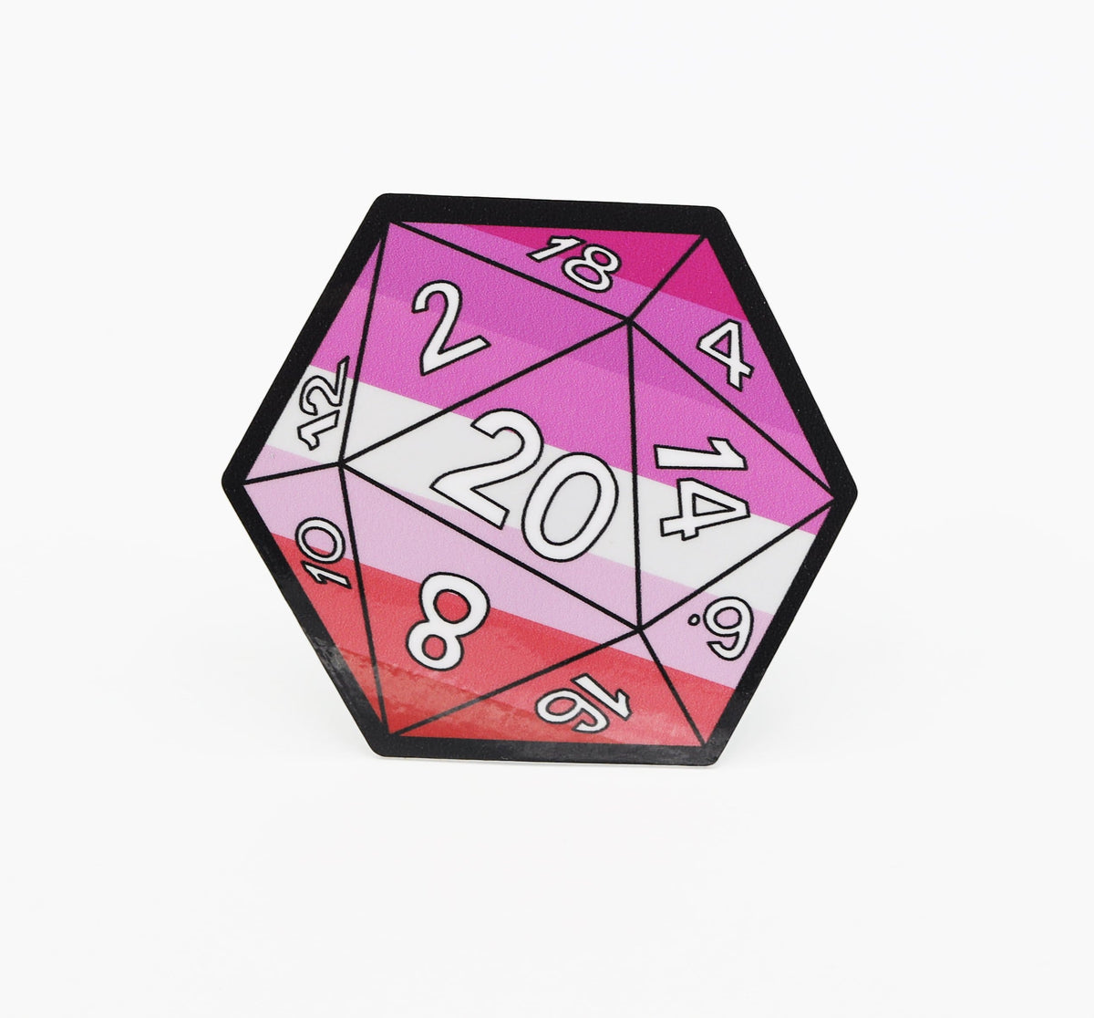 D20 Sticker: Community Lesbian Pride