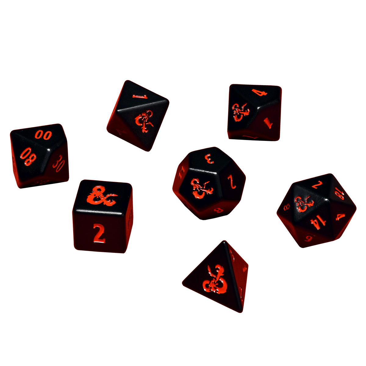 Ultra PRO: Heavy Metal Dice - 7-Dice Set (Dungeons & Dragons)