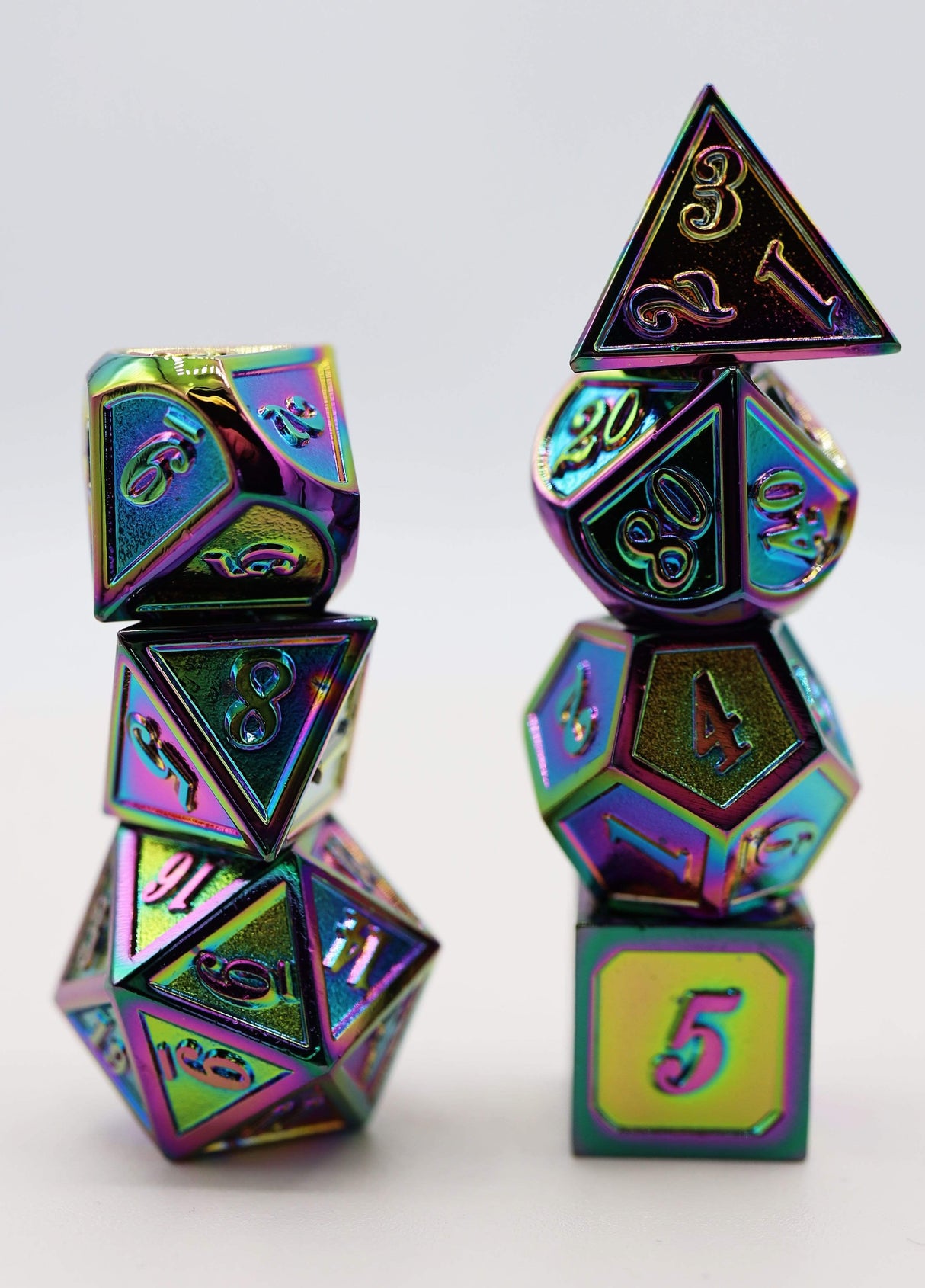 Embossed Burnt Opal RPG Dice Set