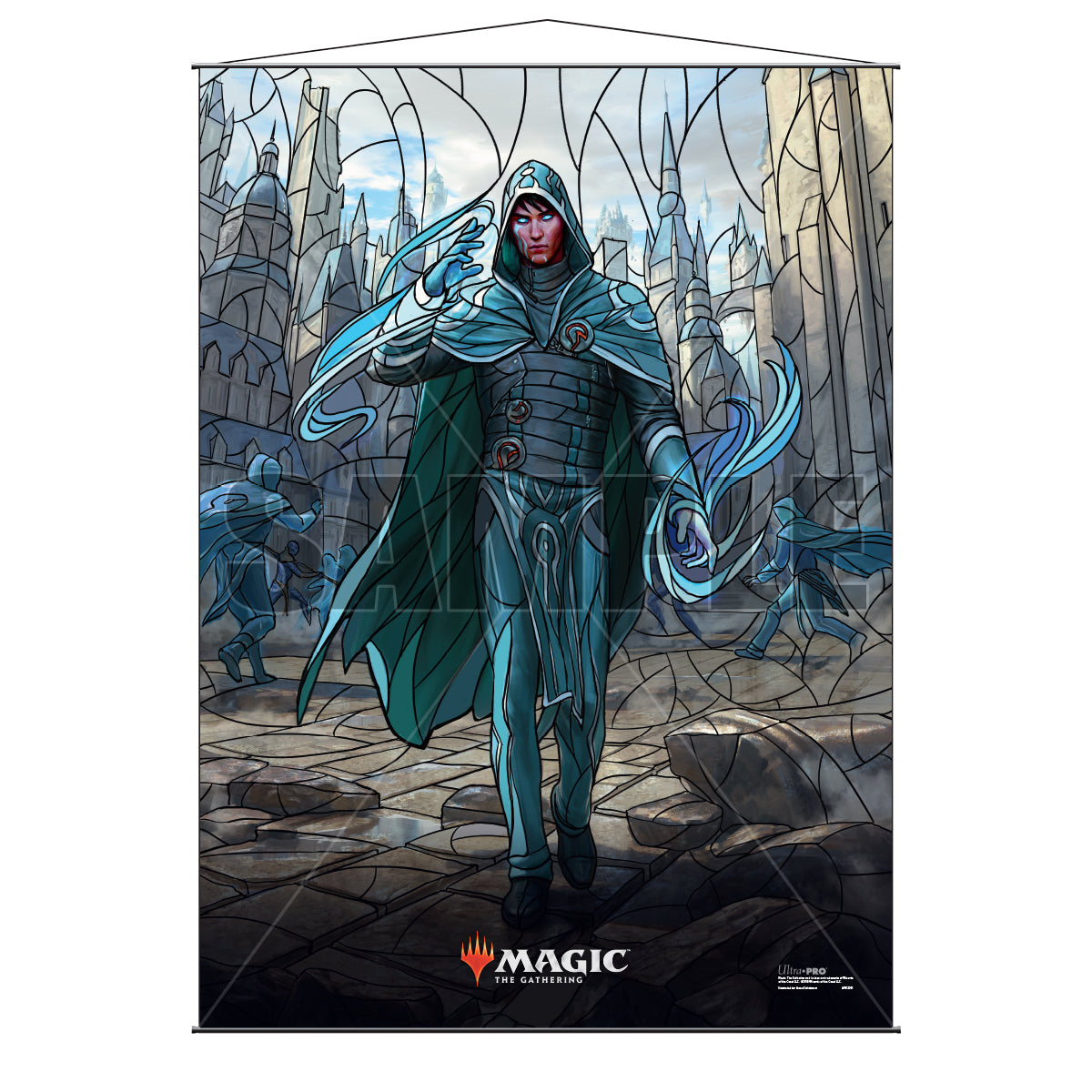Ultra PRO: Wall Scroll - War of the Spark (Jace, Wielder of Mysteries/Stained Glass)