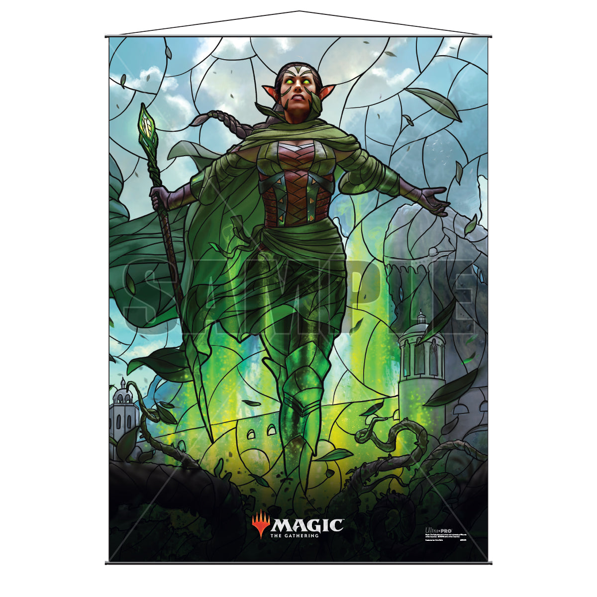 Ultra PRO: Wall Scroll - War of the Spark (Nissa, Who Shakes the World/Stained Glass)