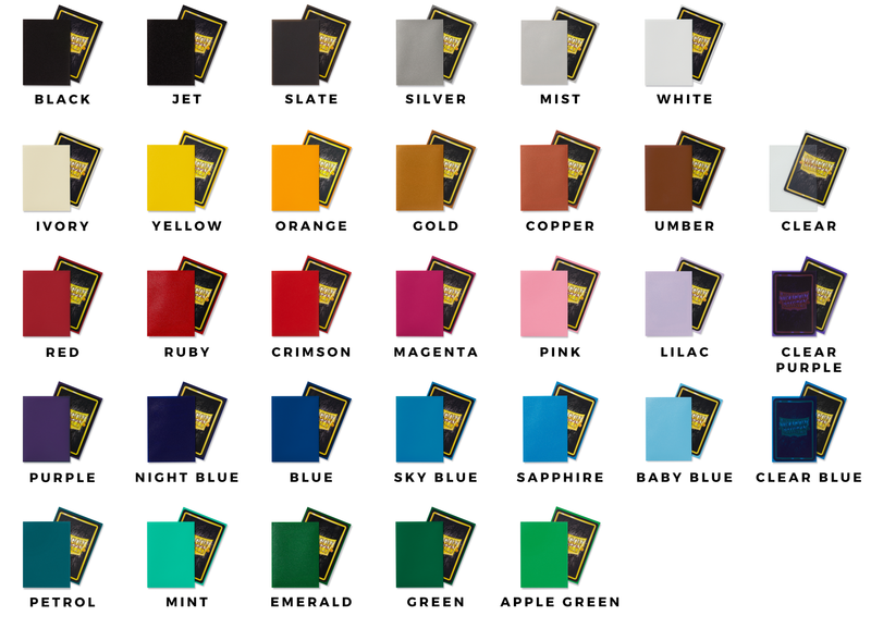 Dragon Shield Matte 100ct Standard Color Sleeves