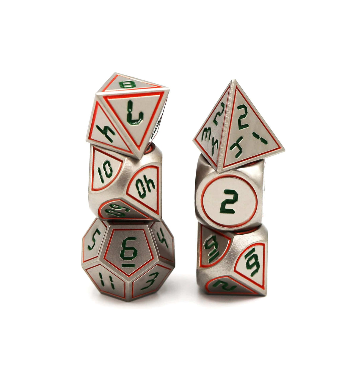 Digital Silver Red with Green RPG Set