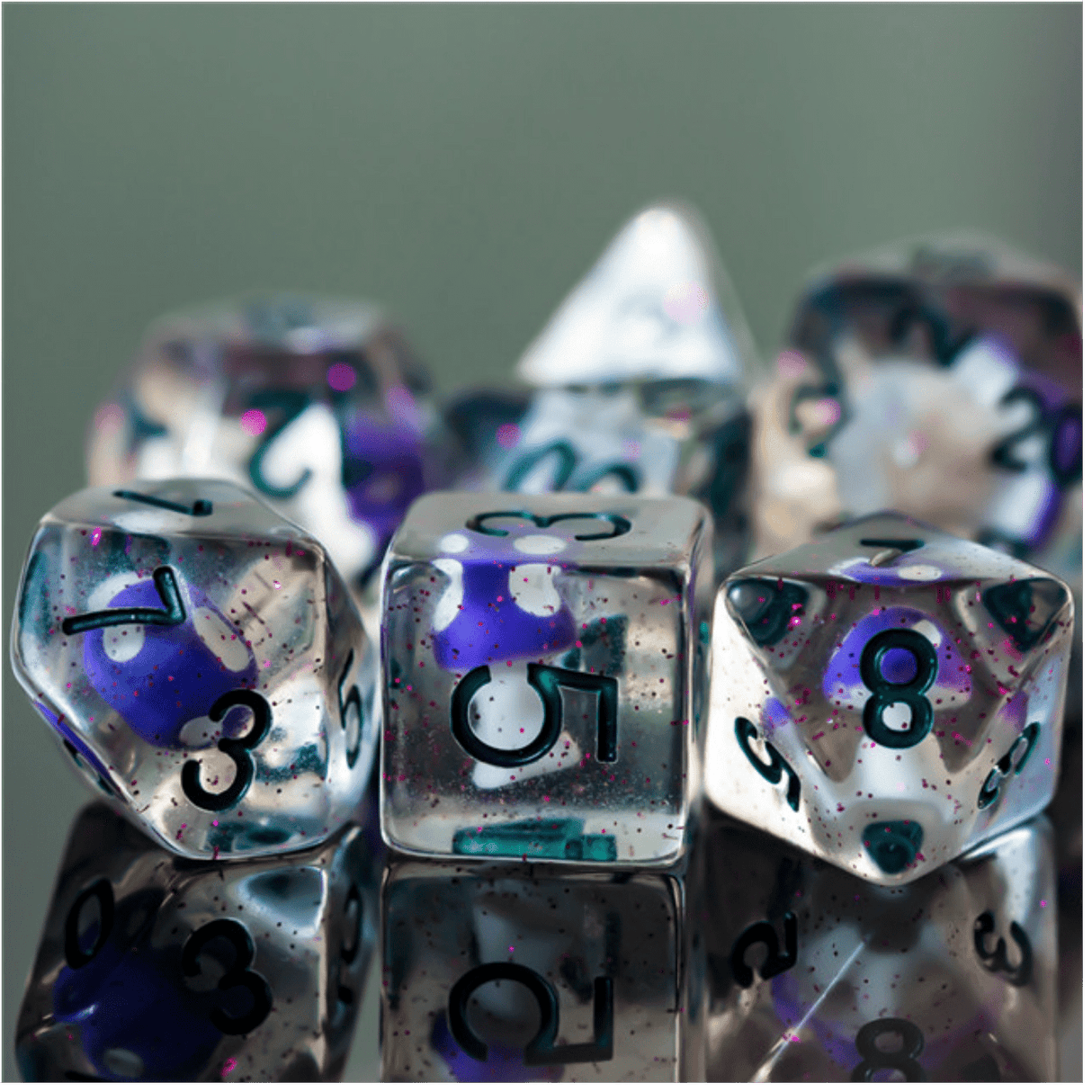 Mulberry Mushrooms RPG Dice Set