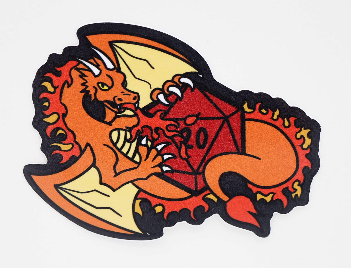 Dice Dragon Sticker: Fire