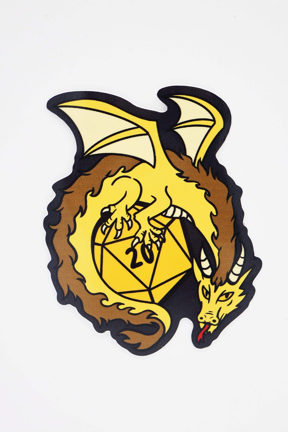 Dice Dragon Sticker: Gold