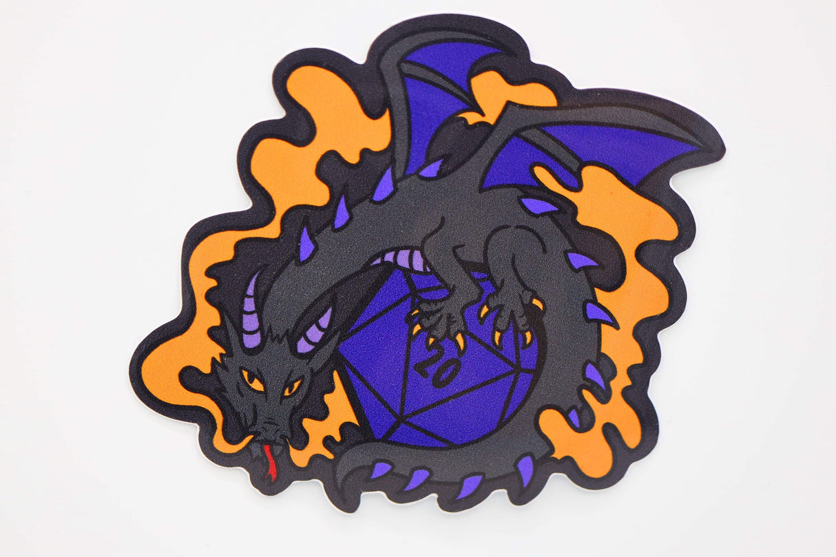 Dice Dragon Sticker: Smoke