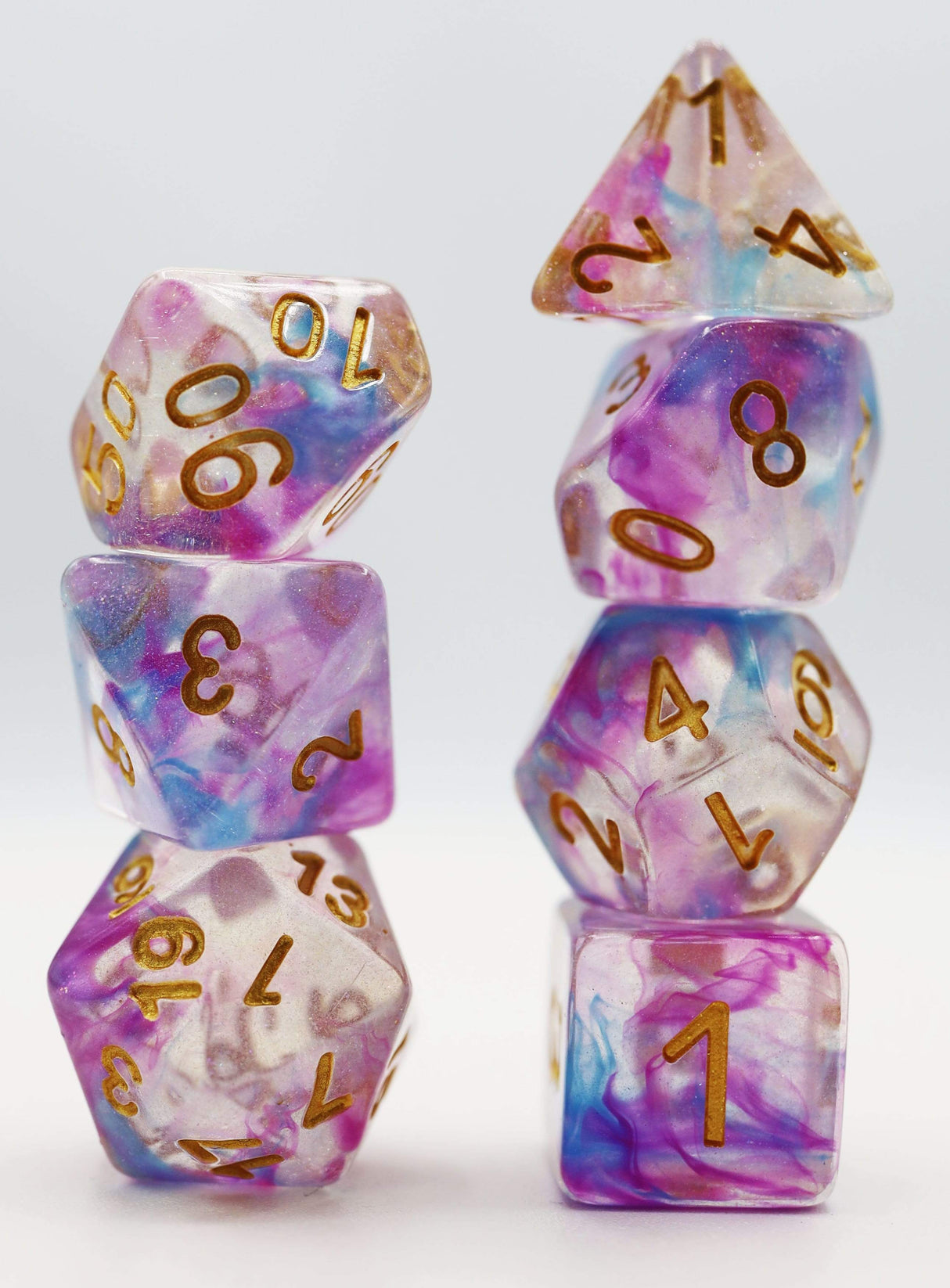 *discontinued* Violet Storm Iridescent RPG Dice Set